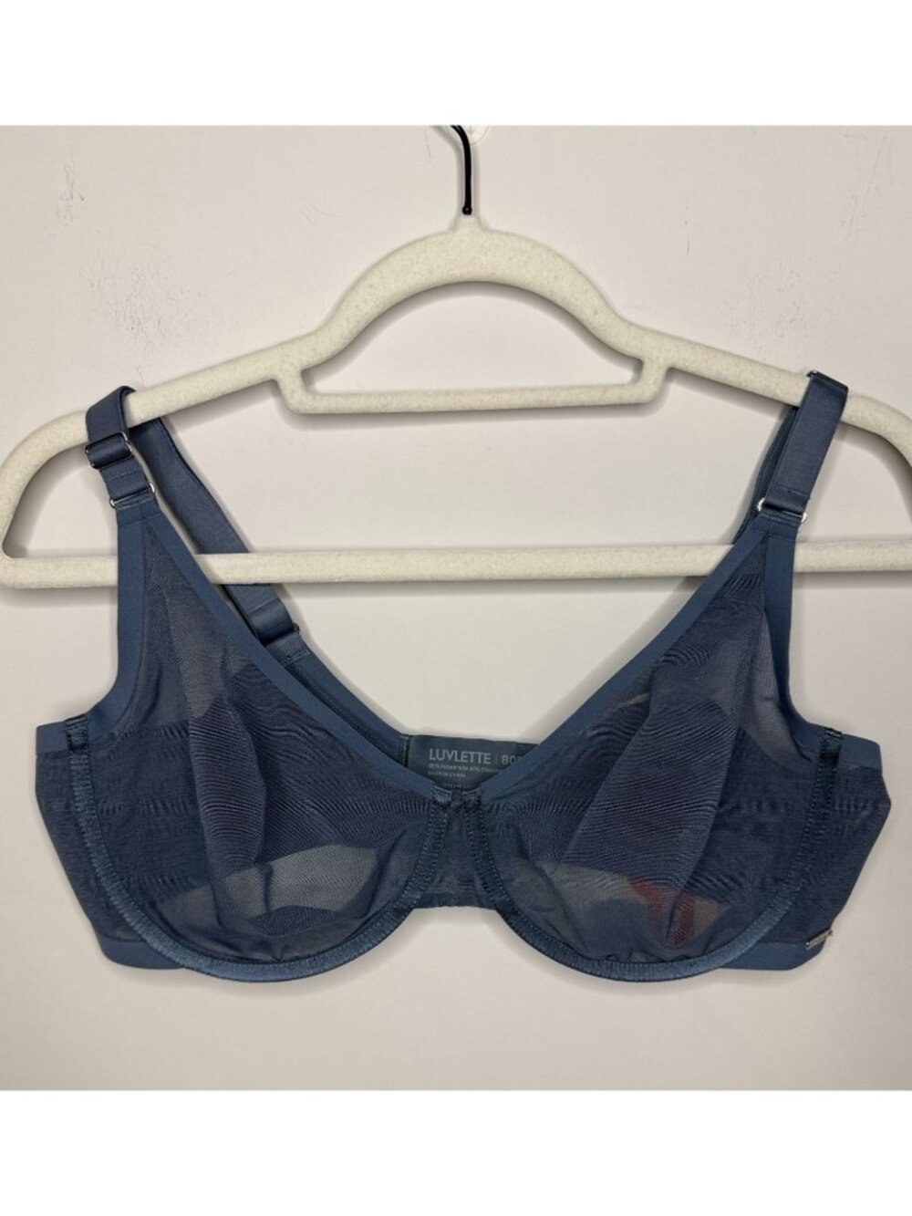 Luvlette Dream Curve 80F Blue Sheer Mesh Underwire Bra